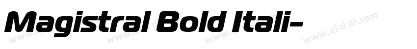 Magistral Bold Itali字体转换